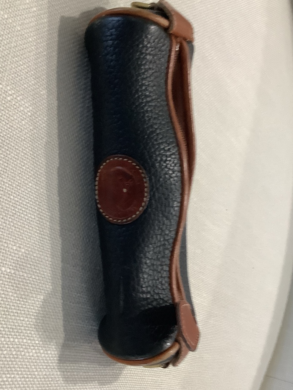 Vintage Dooney & Bourke USA Black Leather Cosmetic Case Pouch